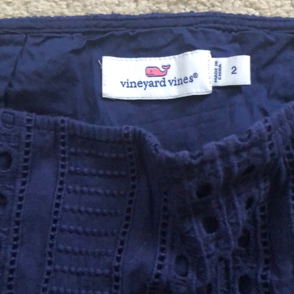 Vineyard Vines Navy Embroidered Skirt - Picture 2 of 2